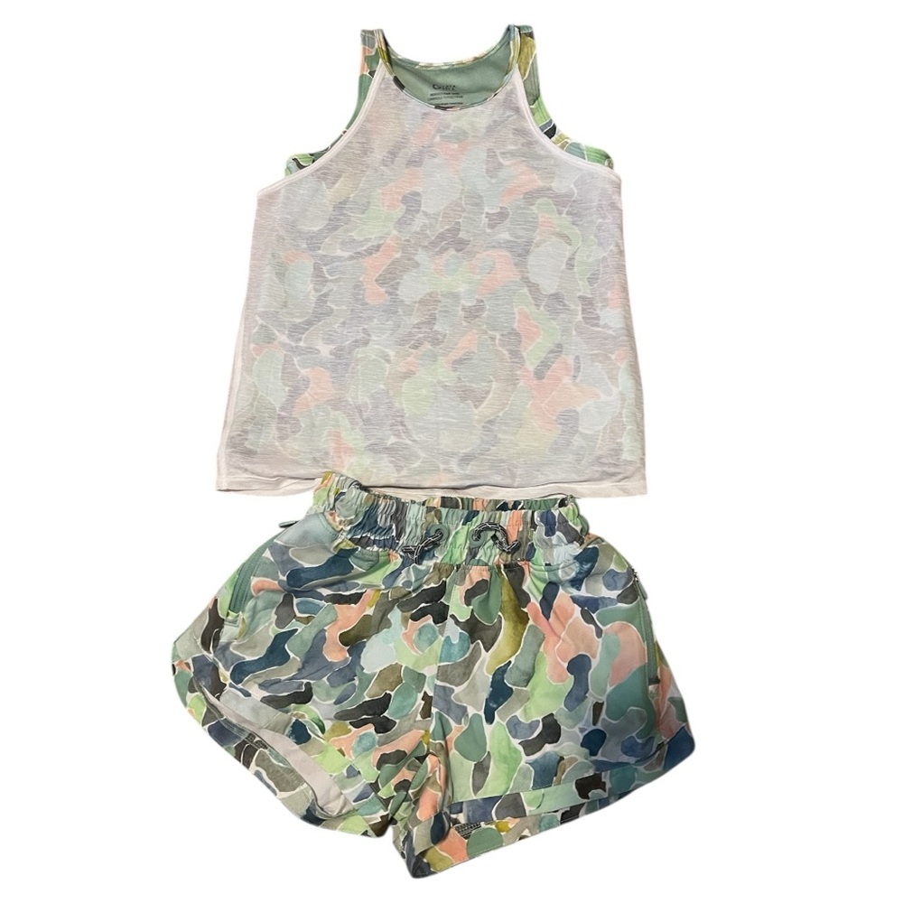 Athleta Kids Multicolor Camo Tank Top